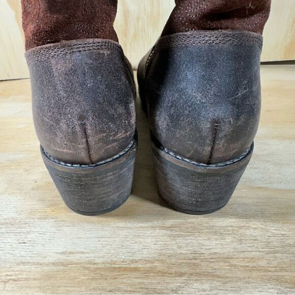 Olukai Brown Leather and Suede Ankle Boots Women’s Size 7 - Picture 5 of 8